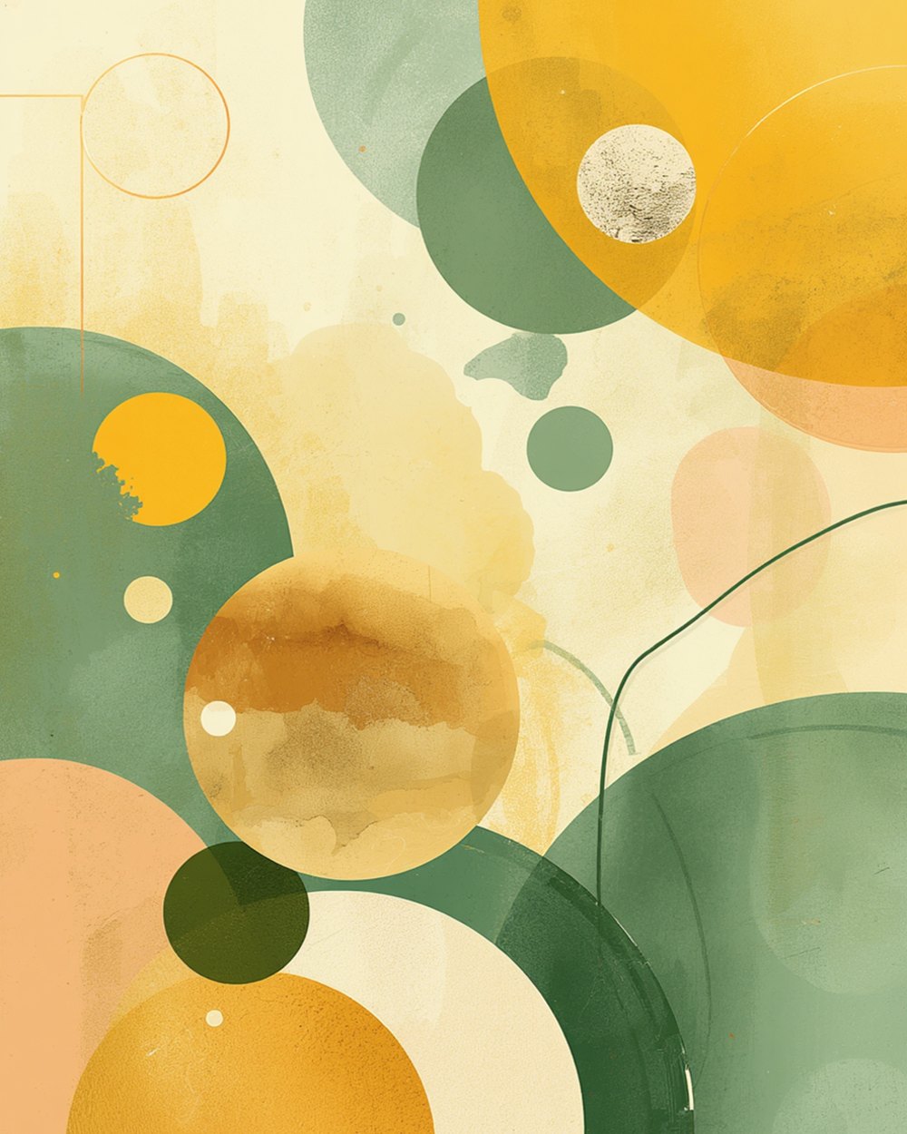 Cercles et safran — collection Formes contemporaines