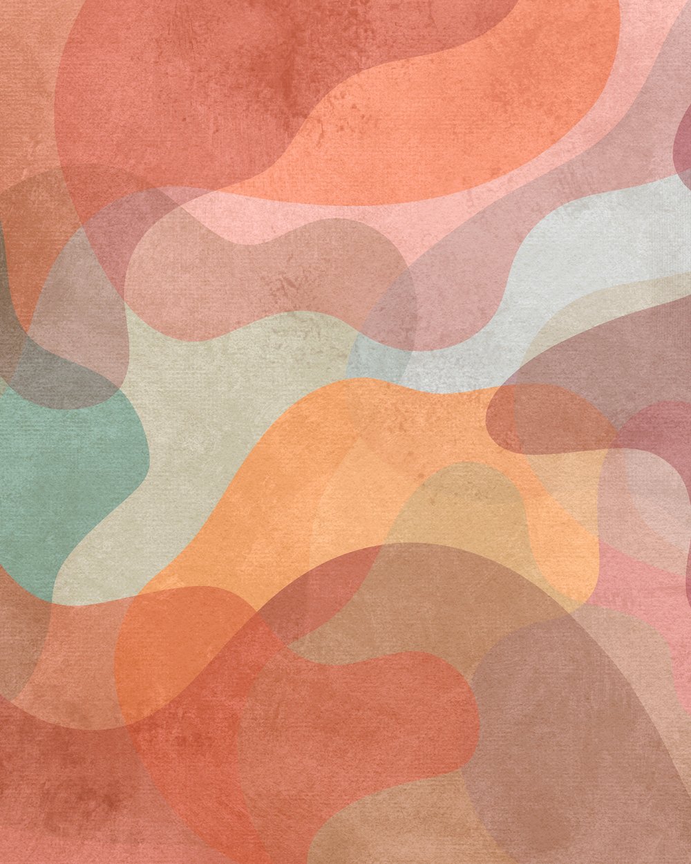 Aquarelle corail — collection Formes contemporaines